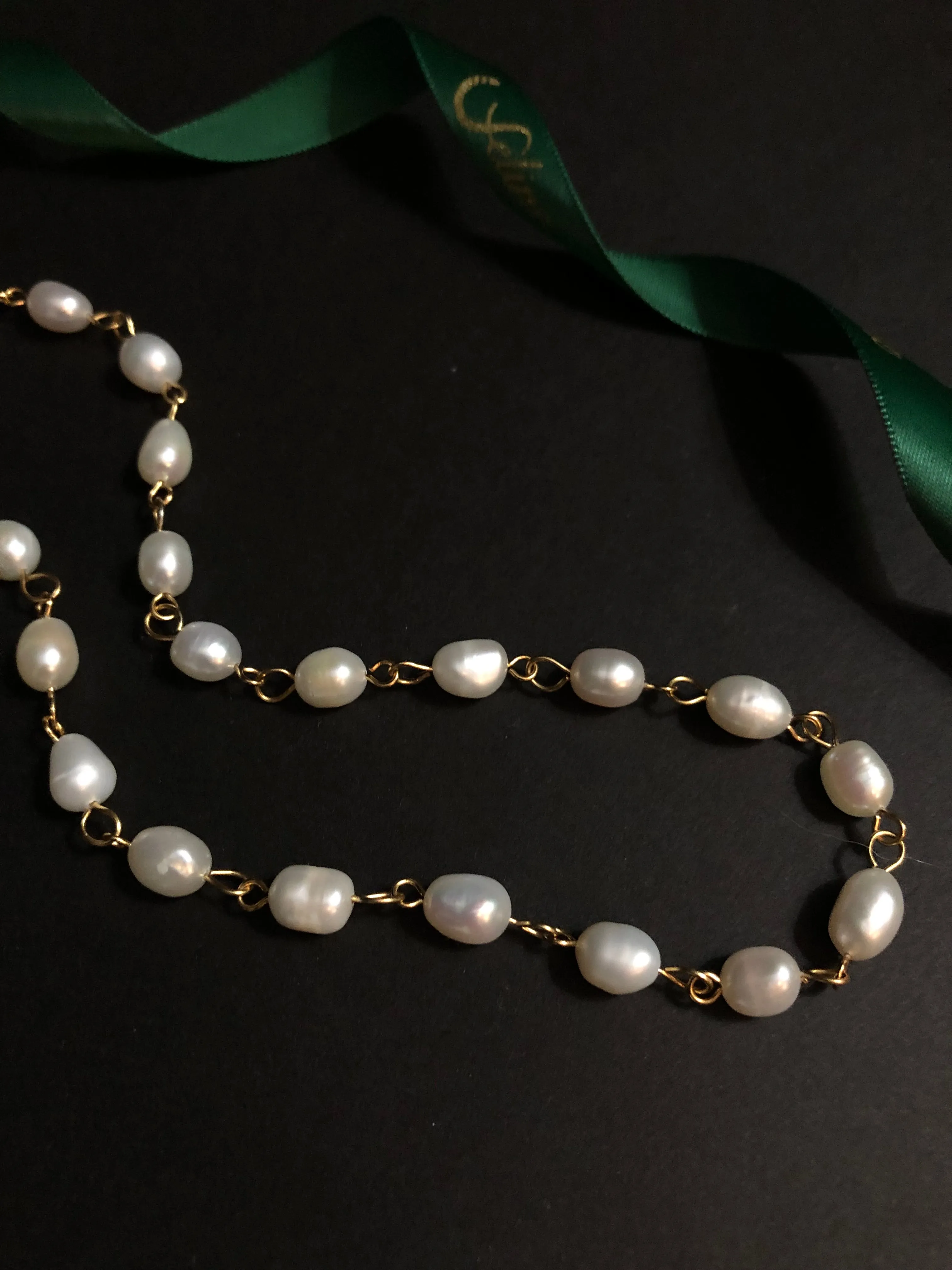Zuleika Figaro Chain Fresh Water Pearl Necklace