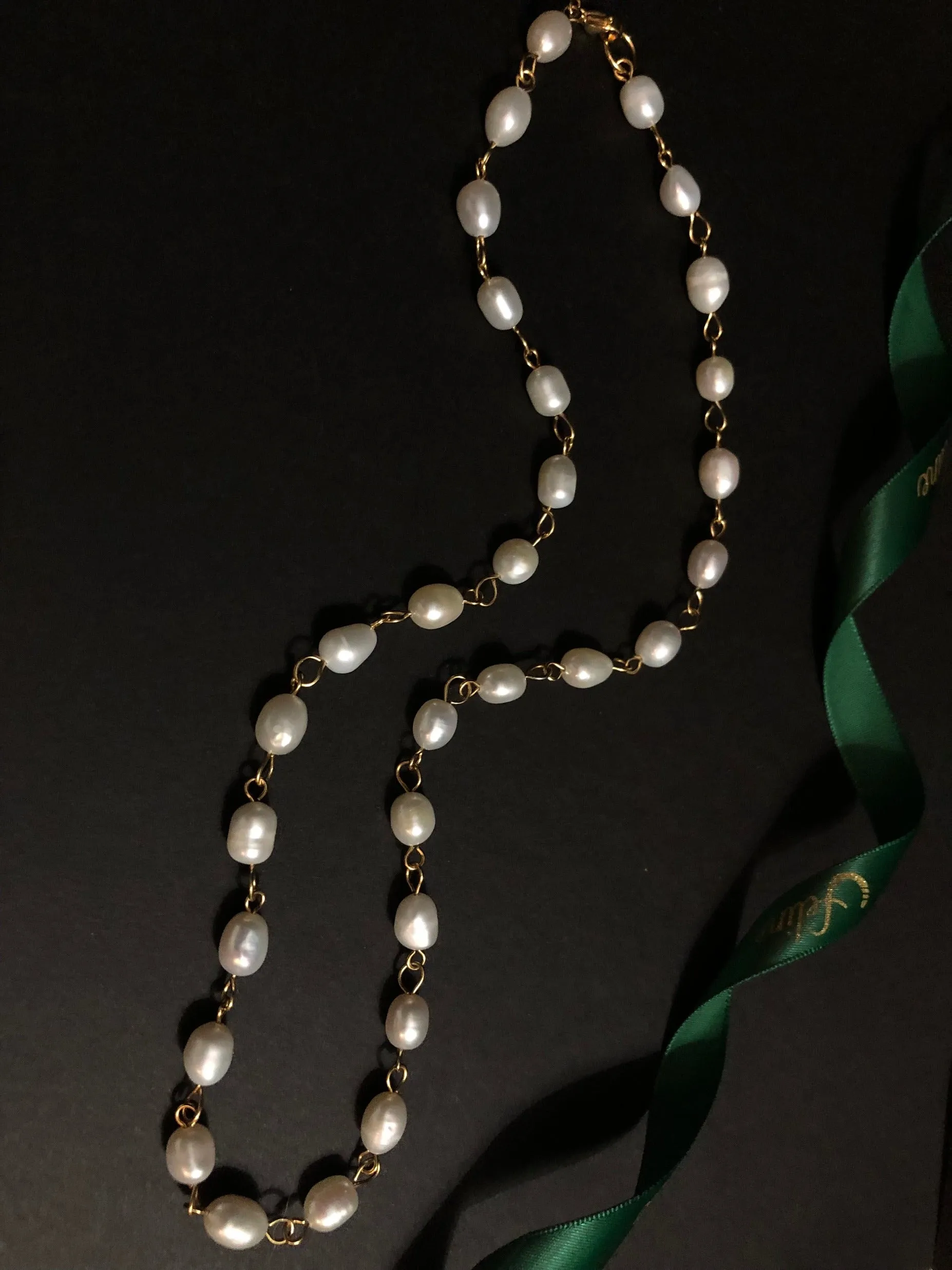 Zuleika Figaro Chain Fresh Water Pearl Necklace