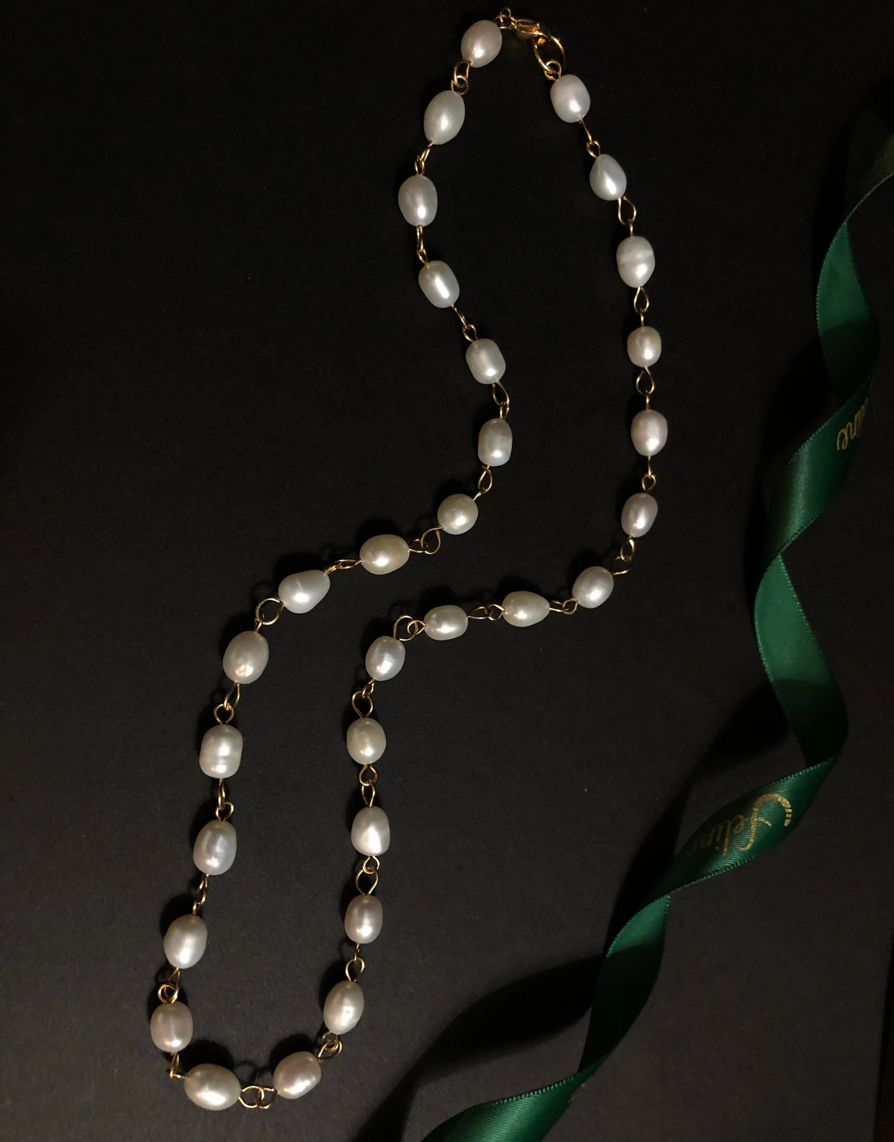Zuleika Figaro Chain Fresh Water Pearl Necklace
