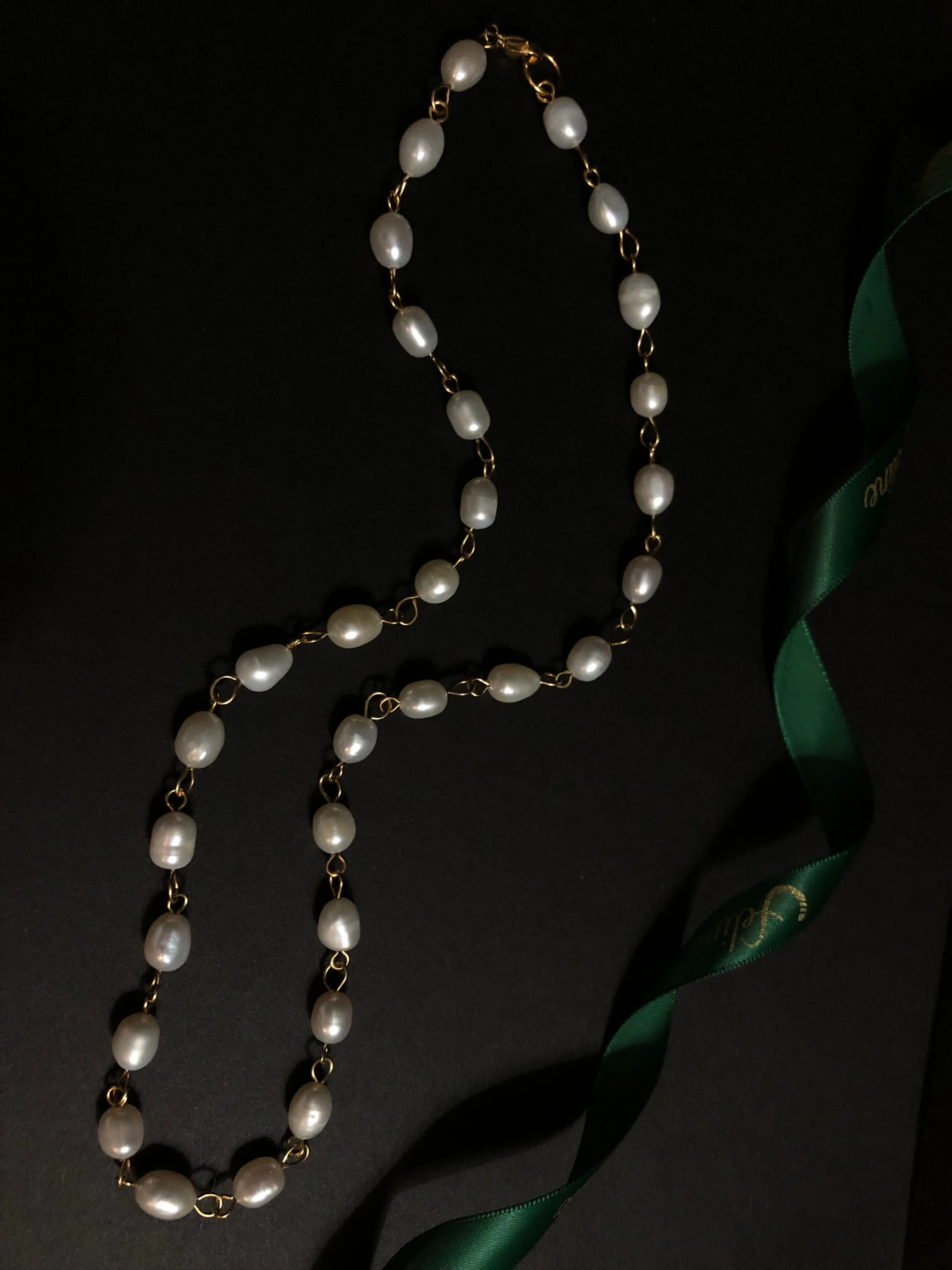 Zuleika Figaro Chain Fresh Water Pearl Necklace